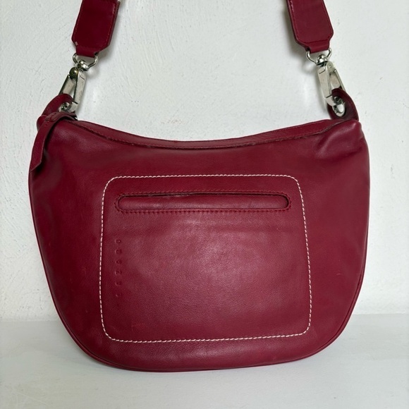 LAZARO Vintage Sporty Leather Shoulder Bag Stripe Strap Made in Argentina - Picture 8 of 16